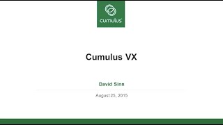 Webinar Cumulus VX [upl. by Mickie]