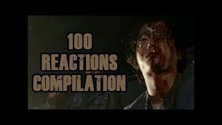 Glenn  Walking Dead S07E01  100 Reactions Compilation [upl. by Ebneter]