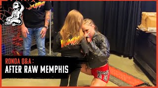 Ronda Rousey QampA  After RAW Memphis Sasha Banks Nia Jax amp the Royal Rumble [upl. by Marchak155]