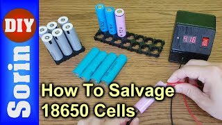 How To Test Salvaged 18650 Cells  From Laptop Batteries [upl. by Anirpas]