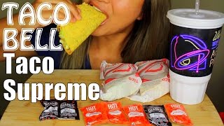 ASMR Taco Bell Taco Supreme Eating Sounds [upl. by Netnerb]