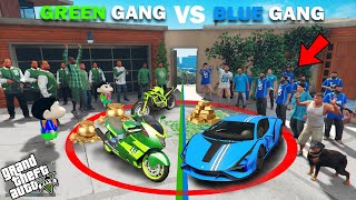 Shinchan Green Gang VS Franklin Blue Gang Ultimate Red Circle Challenge In GTA 5 [upl. by Sesilu]