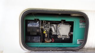 Changing Oil in RV Generator Onan 2800 [upl. by Ahtilat]