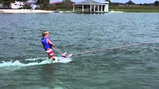 Teach Your Kids to Water Ski in 25 Seconds [upl. by Rodi753]