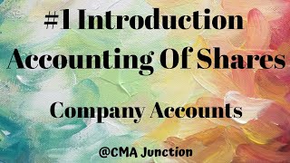 1 Company Accounts And Audit Accounting of Shares And Debentures  CMA INTER CA INTER [upl. by Julee]