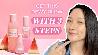 How To Get Dewy Skin With Only 3 Products  Glow Recipe [upl. by Llenor]