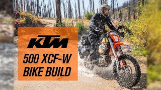 KTM 500 XCFW EXCF Light Adventure Bike Build [upl. by Ycul]