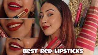 TOP 10 Red Lipsticks Starting at ₹80 for BrownIndian Skintones [upl. by Mahtal]