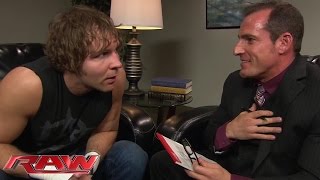 Dean Ambrose undergoes psychological evaluation Raw January 12 2015 [upl. by Melville]