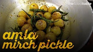 Amla Hari Mirch Ka Achar Recipe  Indian GooseBerry amp Green Chilli Pickle [upl. by Coffin889]