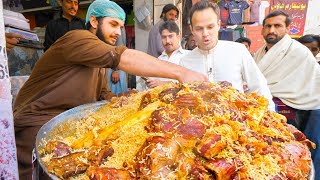 Street Food in Peshawar  GOLDEN PULAO Mountain  Charsi Tikka Kabab  Pakistani Street Food Tour [upl. by Shultz]