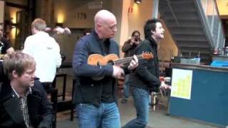 Train performs Hey Soul Sister live unannounced in a mall in Stockholm [upl. by Niamjneb]