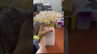 How to make ferrero rocher bouquet with baby breath 🎈 [upl. by Waiter]