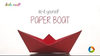 How to Classic Paper Boat  Kids Craft [upl. by Atnahc]