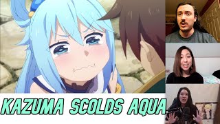 Kazuma and Aqua Play RockPaperScissors  Konosbua  Reaction Mashup [upl. by Naylor]