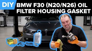 BMW N20 and N26 Oil Filter Housing Gasket Replacement DIY BMW F30 328i X5 Z4 amp More [upl. by Mary]