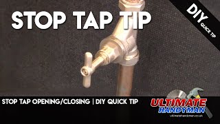 Stopcock openingclosing  Stop tap openingclosing  DIY Quick tip [upl. by Dnalevets]