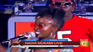 Nadia Mukami performs her New song Live10over10 [upl. by Enneyehc]