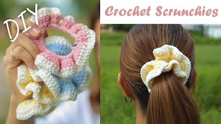 DIY Crochet Scrunchies  Easy Crochet Scrunchies Tutorials  Chenda DIY [upl. by Assennev]