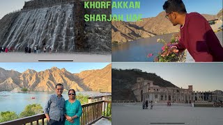 A DAY TRIP TO KHORFAKKAN  WATERFALL  AMPHITHEATER  SEA BEACH 🏖️ [upl. by Ileray]