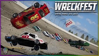 Lightning McQueen at Talladega  Wreckfest  NASCAR Legends Mod [upl. by Godwin]