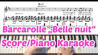 Barcarolle „Belle nuit“ Karaoke  Piano accompaniment  Offenbach [upl. by Childers371]