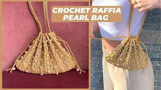 The Raffia Pearl Bag and how to crochet an accordion bag [upl. by Gibbons]