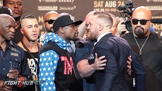 FLOYD MAYWEATHER VS CONOR MCGREGOR  FULL LOS ANGELES PRESS CONFERENCE VIDEO amp FACE OFF [upl. by Ready492]