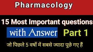 Pharmacology Important Questions with answer [upl. by Christiansen]