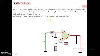 Exercices amplificateurs opérationnels [upl. by Maje]