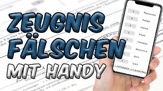 Zeugnis fälschen mit HANDY [upl. by Jessalyn]