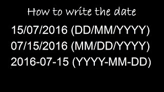 How to write the date [upl. by Hermia]