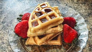 5 minutes EASY EGGLESS WAFFLES [upl. by Lletniuq93]