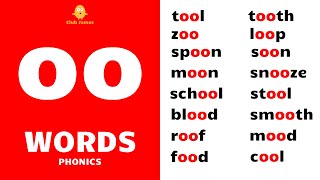 English Phonics  oo Words with Example Sentences [upl. by Ivatts]