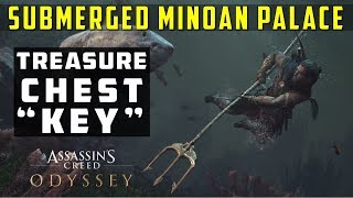 Submerged Minoan Palace Keos  Loot Treasure Chest Key Location  ASSASSINS CREED ODYSSEY [upl. by Aicilana]