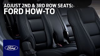 Adjusting 2nd and 3rd Row Seats  Ford HowTo  Ford [upl. by Enitsed]