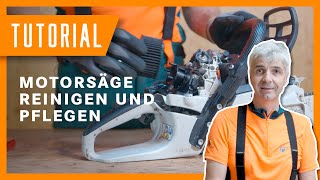 Motorsäge reinigen und pflegen I Tutorial der Bayerischen Staatsforsten [upl. by Lehmann254]