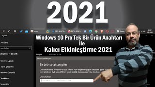 Windows 10 Pro Tek Bir Ürün Anahtarı İle Kalıcı Etkinleştirme 2024 [upl. by Ecnahoy]