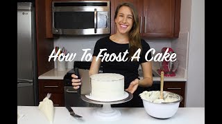 How To Frost A Cake  A Beginners Guide  CHELSWEETS [upl. by Hoopes711]