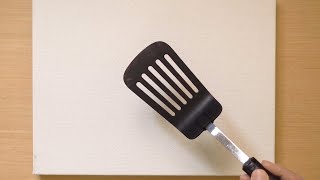 Painting technique with a Spatula  Acrylic painting on canvas [upl. by Frey251]