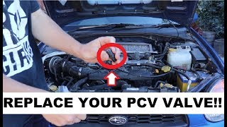 PCV valve DIY replacement  Subaru WRX [upl. by Naneek]