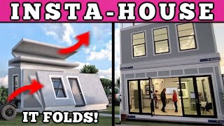 Build A House In 2 HOURS FOLDABLE Modular Homes [upl. by Acsisnarf]