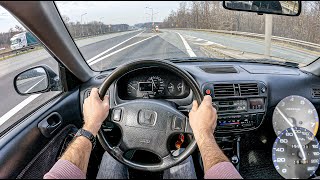 1997 Honda Civic 14 i 90 HP  0100  POV Test Drive 733 Joe Black [upl. by Aralc]