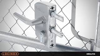 DrillFix Drilling Jig for Chain Link Gates  Locinox Installation Video [upl. by Peggir121]