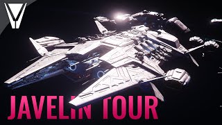 Javelin Capital Ship Tour in 4K Star Citizen [upl. by Sidoeht]