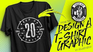 How to design a t shirt  Adobe illustrator 2020 Tutorial [upl. by Ursuline836]