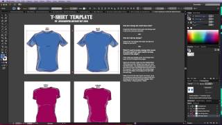 Illustrator TShirt Template Tutorial [upl. by Inamik]