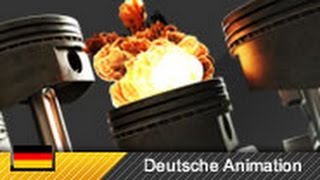 Zweitaktmotor  Aufbau  Funktionsweise Animation [upl. by Feinstein738]