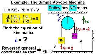 Physics 68 Lagrangian Mechanics 10 of 25 The Atwood Machine [upl. by Stegman]