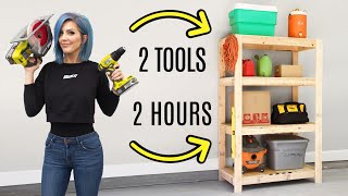 EASY DIY Garage Shelves  FREE BUILDING PLANS [upl. by Genesia293]